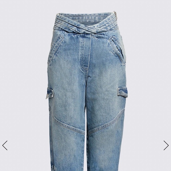 RTA M DENIM JEANS DALLAS BAGGY BELTED CARGO JEANS DRIFTER BLUE SO SEXY & COMFY - Picture 4 of 4